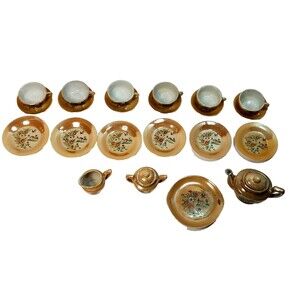 Rare Vtg Sonsco Mini China Tea Set 24 Pc Made in Japan Product No. 32 6737B